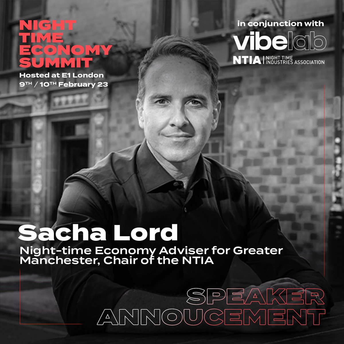 Sacha Lord will be speaking at the NTIA #NightTimeEconomy Summit 2023 happening on the 9th &amp; 10th February!

skiddle.com/whats-on-beta/…

#NTES23 #NTE #Music #Entertainment #Hospitality 

<a href="/VibeLabNetwork/">VibeLab</a> <a href="/DefectedRecords/">Defected Records</a> <a href="/Sacha_Lord/">Sacha Lord</a> <a href="/skiddle/">Skiddle</a> <a href="/E1LDN/">E1</a> <a href="/SubClub/">Sub Club</a>