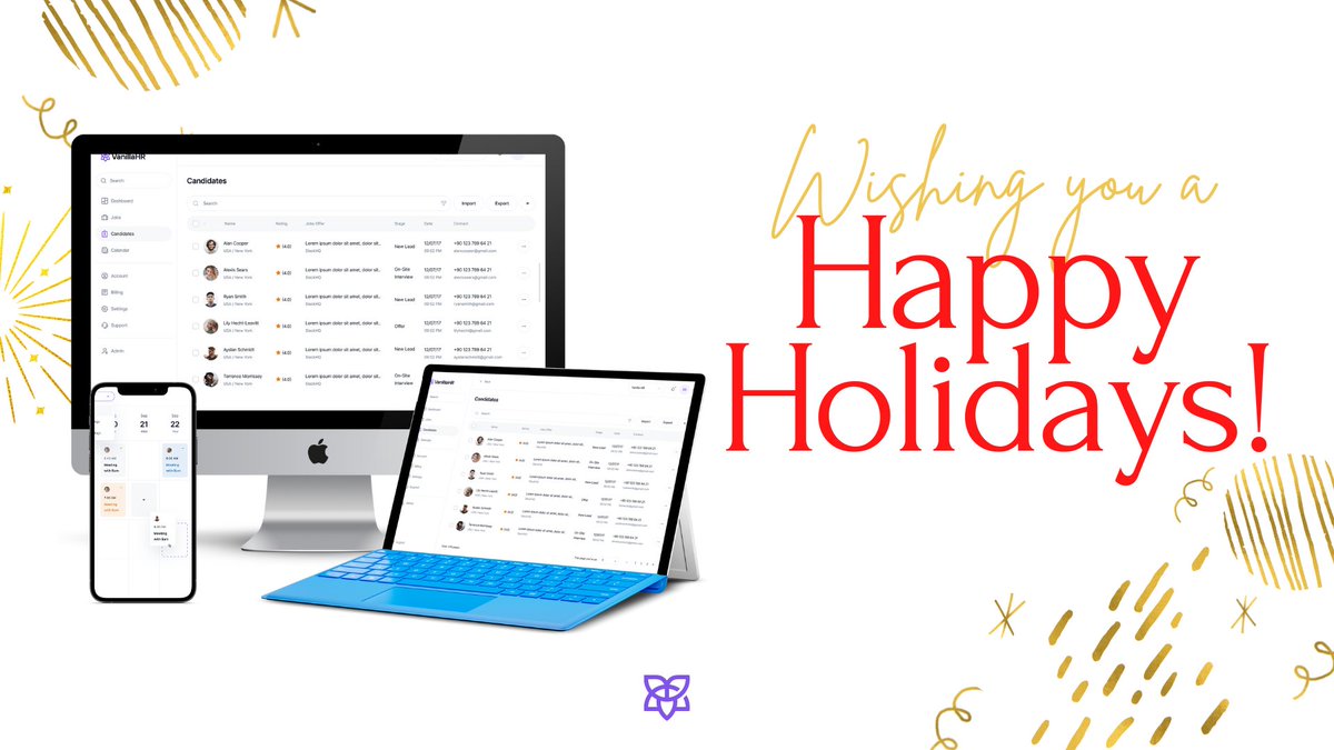 vanillahr_com's tweet photo. The VanillaHR team wishes you and your team peace, joy, and prosperity throughout the coming year ✨. Thank you for your continued support and partnership. 
We look forward to working with you in the years to come. 🚀 https://t.co/4gZ0bOgjfW