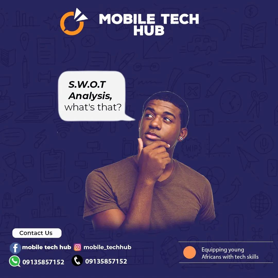 MTHAfrica's tweet image. S.W.O.T is an acronym for Strength, Weakness, Opportunities and Threats.

It is a strategic planning and management technique that an individual or organization employs to identify its Strength, Weakness as well as Opportunities and Threats.
#mobiletechhub #swotanalysis #Tech