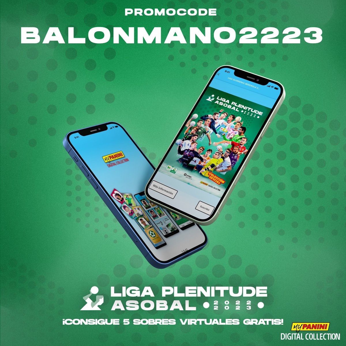 🥰 ¡Ya tenemos aquí la COLECCIÓN OFICIAL de la LIGA PLENITUDE ASOBAL 22-23!

🤾‍♀️ ¡Consigue 5 sobre gratis para empezar la colección de balonmano de la máxima categoría  española!

📲 BALONMANO2223

<a href="/ASOBAL/">ASOBAL</a>