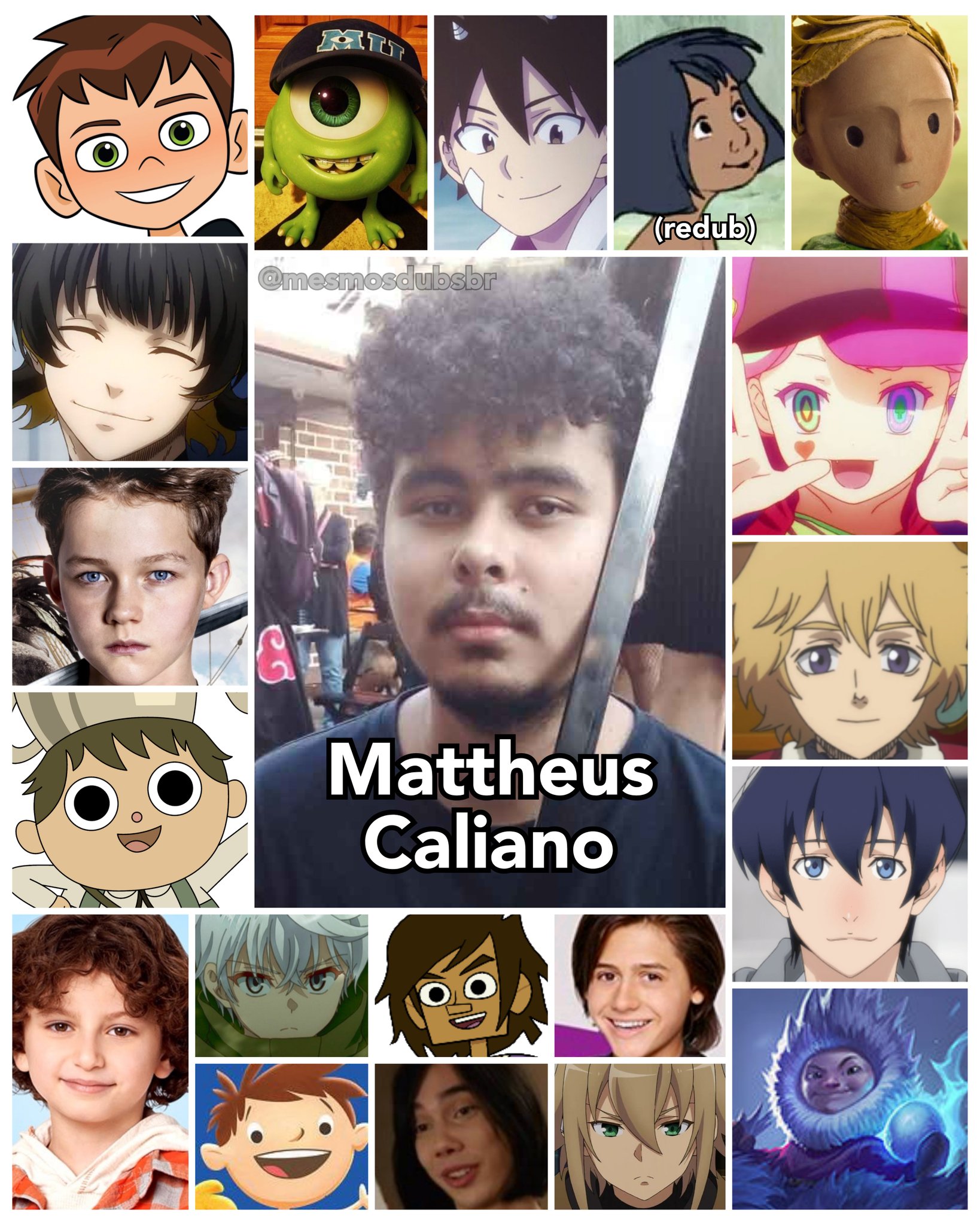 Personagens Com os Mesmos Dubladores! on X: Um dos exemplares ex-dubladores  mirins, agora dublador e diretor de dublagem otaku, Mattheus Caliano é uma  máquina de talento e potencial! Mattheus dubla o Ben