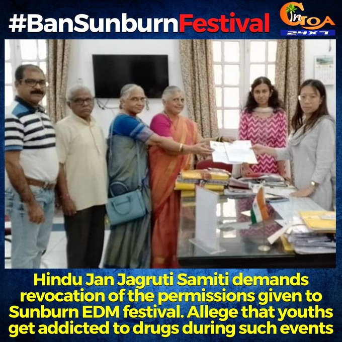 When skin gets darkened due to scorching heat, it is called as ‘sunburn’

Sunburn festival has similarity with the meaning as it darkens the cultural &amp; moral life of young generation through drug-addictions and immoral activities carried on during this festival

#Ban_Sunburn_Goa