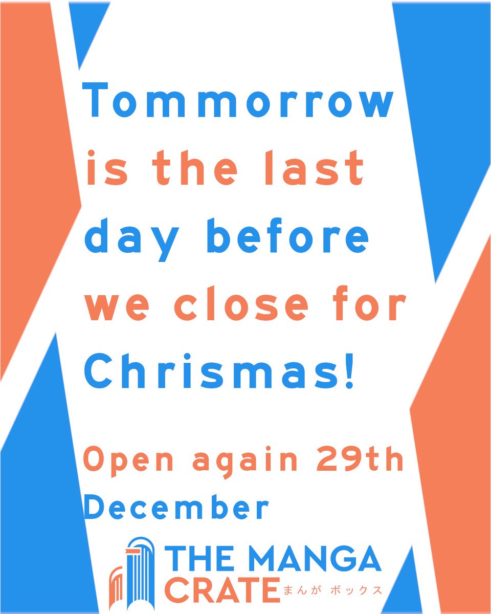 #christmaseve is our final day before we finish for the #christmasholidays! We will be closing early at 13:00 so make sure to get that (very) last minute shopping in early! We will reopen again on the 29th December with our usual times. Merry Christmas! #Telford #Shropshire