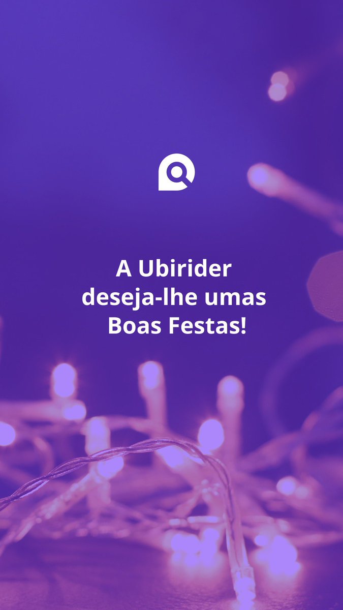 Desejamos a todos os nossos utilizadores e parceiros umas Boas Festas e agradecemos todo o apoio e confiança depositadas, permitindo que a Ubirider tivesse um crescimento incrível durante este ano de 2022! Obrigada 🙏🏻 ✨🎄