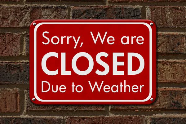 We will be closed today, Friday, December 23, 2022 due to inclement weather. Stay safe, stay warm, read a book!