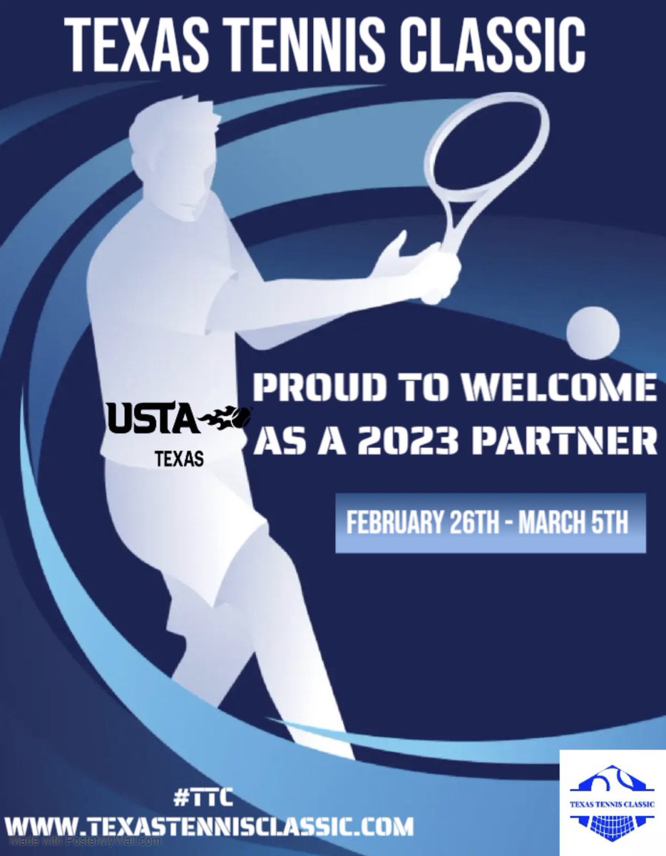 We are proud to welcome <a href="/USTATexas/">USTA Texas</a> as a partner for the 2023 Texas Tennis Classic @ATPTexasClassic