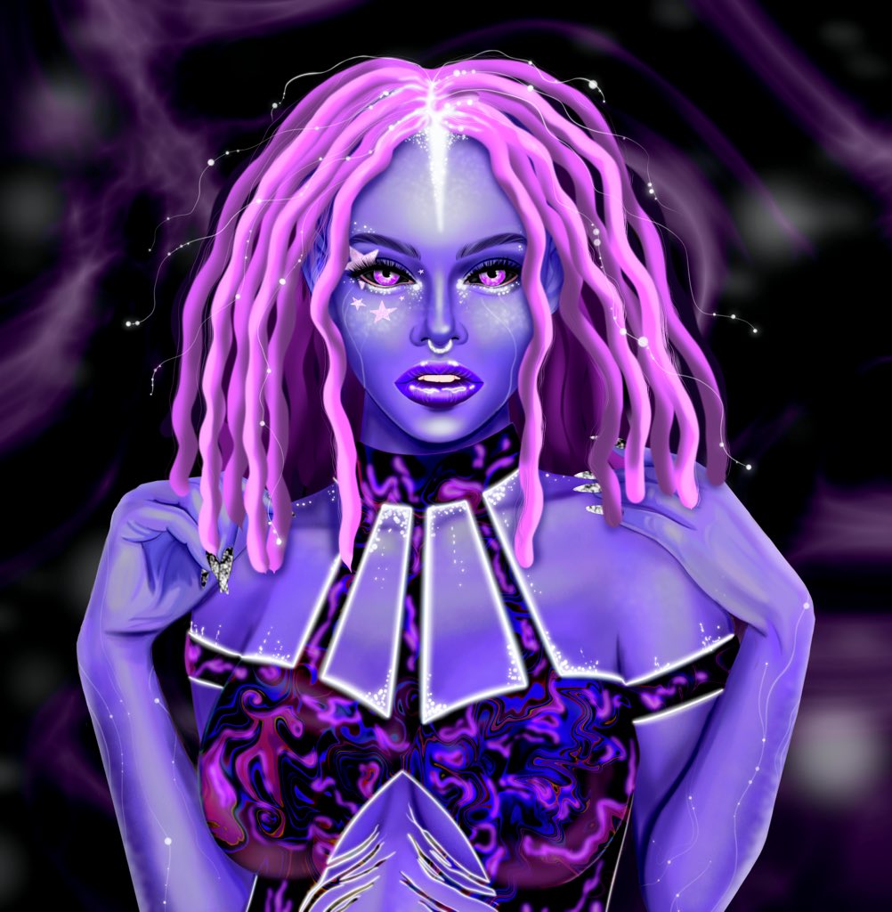 Hi all! ✌🏻
My new girl “COSMONIANA💜” 
from the collection “Mood of a Stylish Girl”  is ready!

1/1 Edition

0.05 ETH

opensea.io/assets/ETHEREU…
#s0meone_u_know <a href="/RealKatoOG/">Kato</a>
