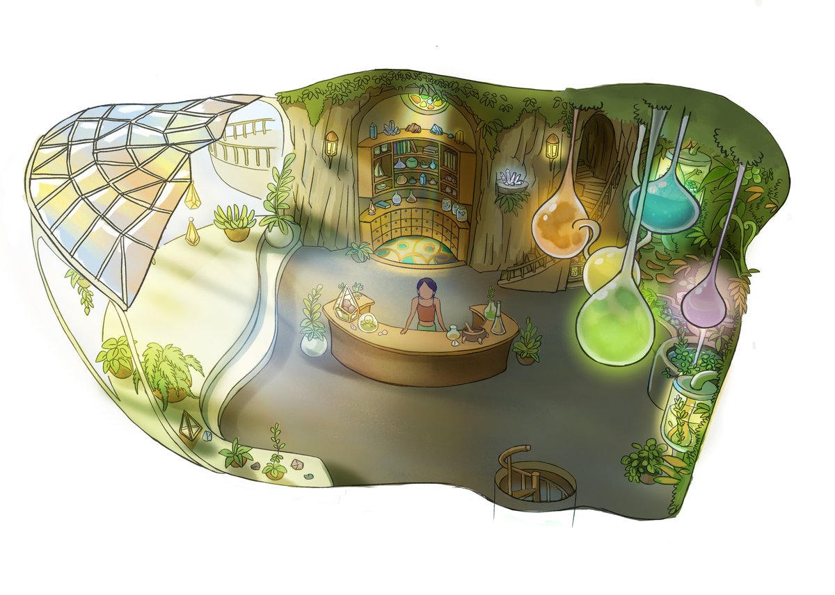 The Alchemist study coloured in at the concept stage before we sent it to the 3D &amp; modelling team 🤝

Our 3D render is sitting nicely on our lore page, check it out: soulaether.xyz/lore