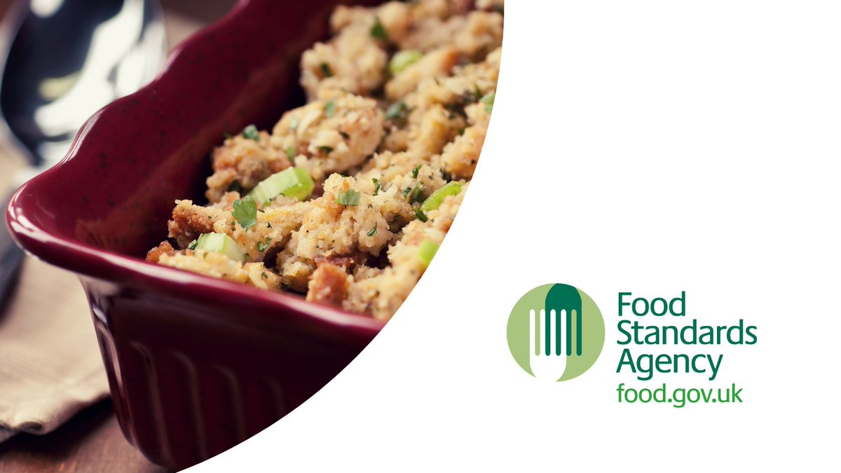 foodgov's tweet photo. Serving stuffing with your Christmas dinner?
Cook it in a separate roasting tin, and not inside the turkey.
Not only will a stuffed turkey take longer to cook, but it may also not cook thoroughly. This increases the risk of food poisoning.
#FestiveFoodTips https://t.co/fYbdtXPXLr