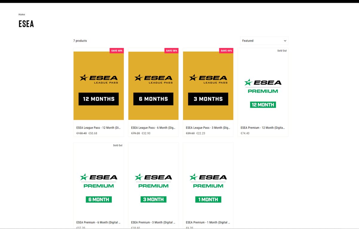 For those willing to play any <a href="/ESEA/">ESEA League</a> league. Grab your League fee with a solid discount in the <a href="/ESL/">ESL</a> Shop until 3rd of January.