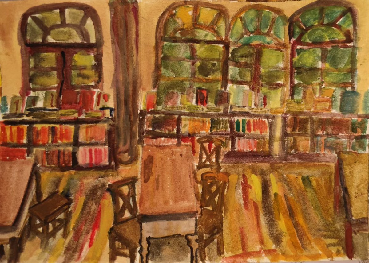 baidingLi's tweet photo. 鼓山书店sketching on vacation  #Watercolorpainting #paint #paintfromlife
＃写生 #水彩画 #畫 #画 ＃寫生 #写生 #life ＃生活 #Watercolor ＃holiday #Watercolor https://t.co/HJ9GYqGo0R