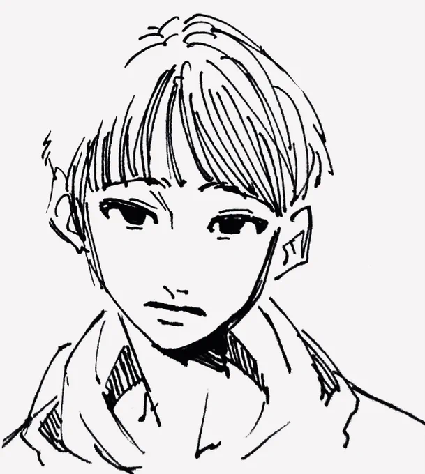 なんも考えずに描いてたんですが、誰だ君は… 