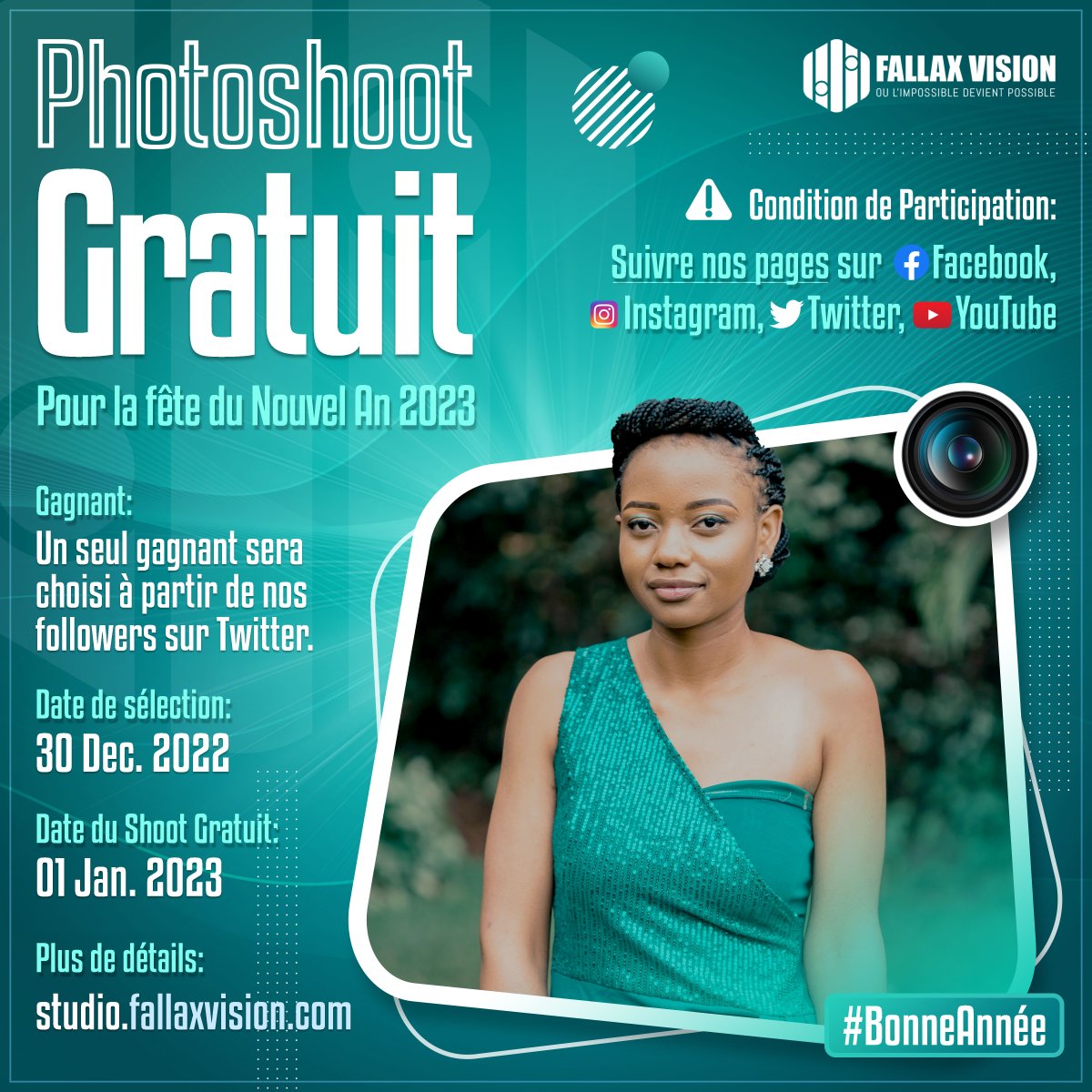 fallaxvision's tweet photo. 6 jours restants seulement. Pour participer, suivez et likez nos 4 pages. Pour plus de détails et les liens de nos pages, visitez: https://t.co/xE7LGoG4M3

Merci pour le soutient. Bonne chance, et Bonnes fêtes.

#photoshootgratuit #bonneannée2023 #fallaxvision https://t.co/ijm0sAr2Ly
