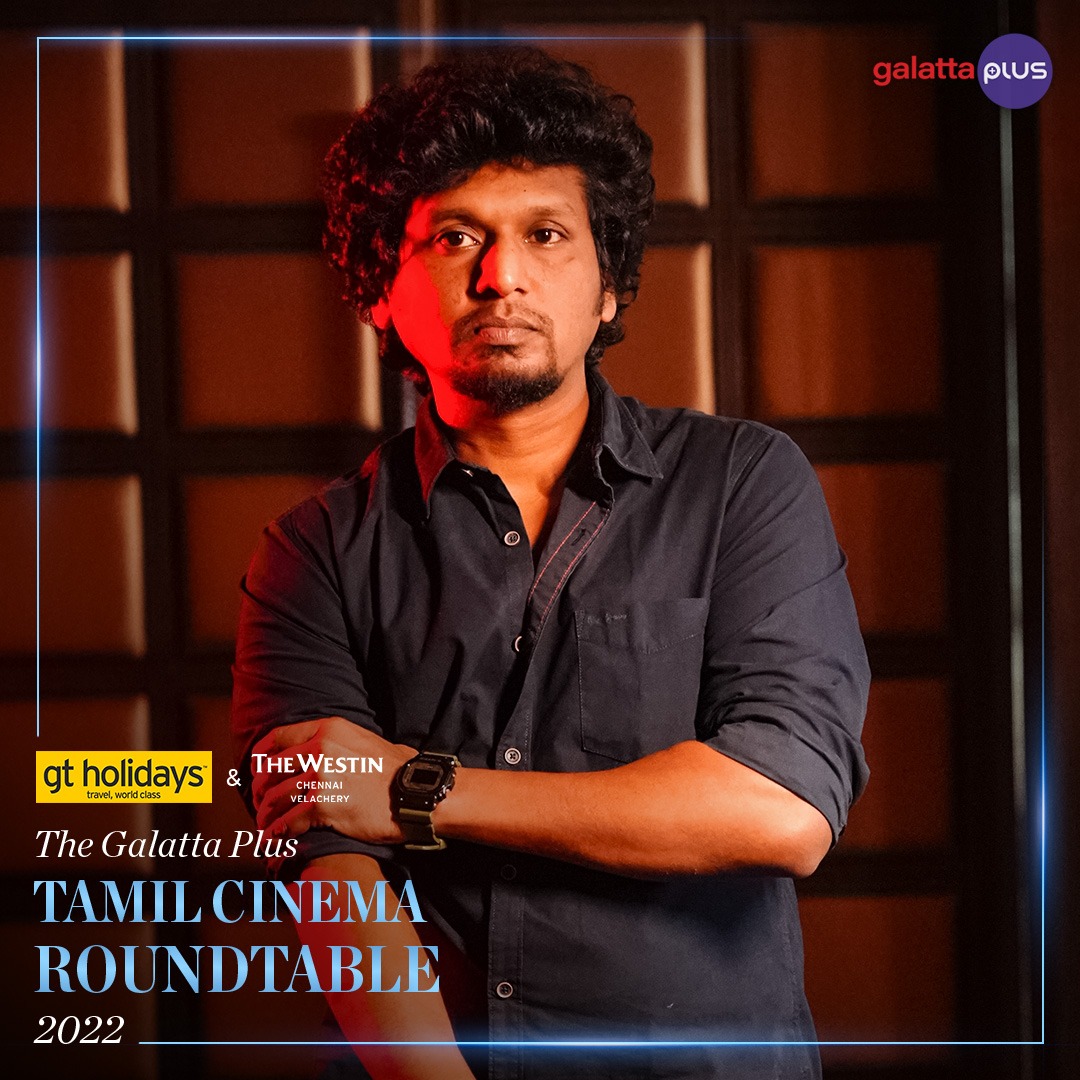 galattadotcom's tweet photo. Flexing his muscles before his next big journey - @Dir_Lokesh at #TheGalattaPlusTamilCinemaRoundTable💪🏻🎬🤩

@baradwajrangan @galattaplusoffl @WestinChennai @TravelGTH 
#TheRoundTableSeason #GalattaPlusTamilCinemaRoundtable
#GalattaPlusRoundTable2022 https://t.co/LonTIQy5Xi