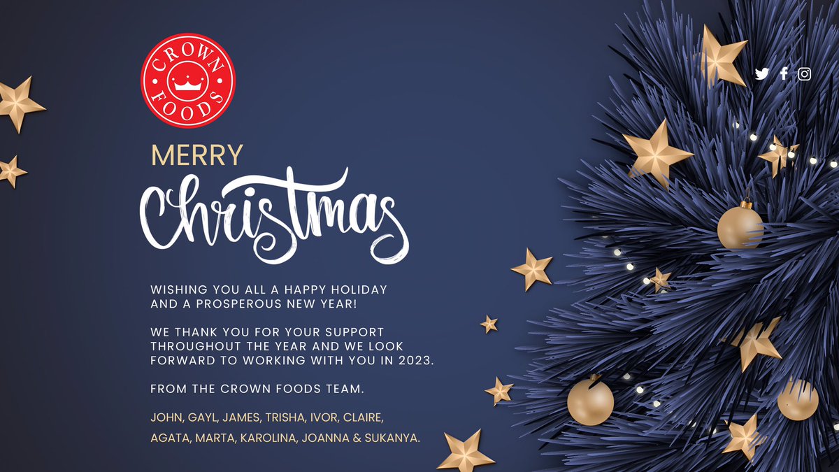 Wishing you all a very Merry Christmas and a very Happy New Year! We look forward to working and delivering to you in the New Year.
#MerryChristmas #hny2023 #foodservice #frozendelivery