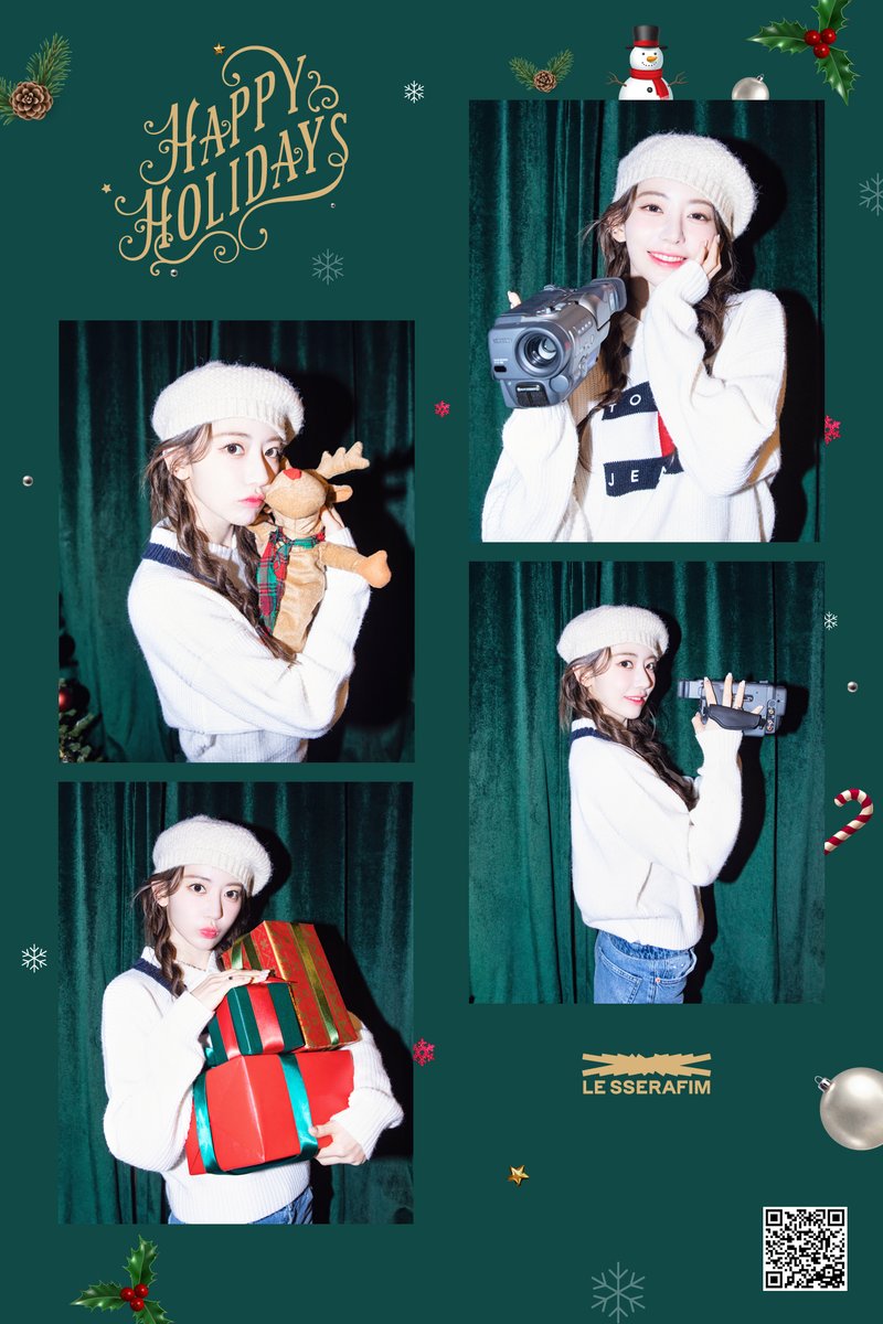HAPPY HOLIDAY🎄
피어나를 위한 핌둥네컷 선물🎁

#LE_SSERAFIM #르세라핌
#QR확인핌수