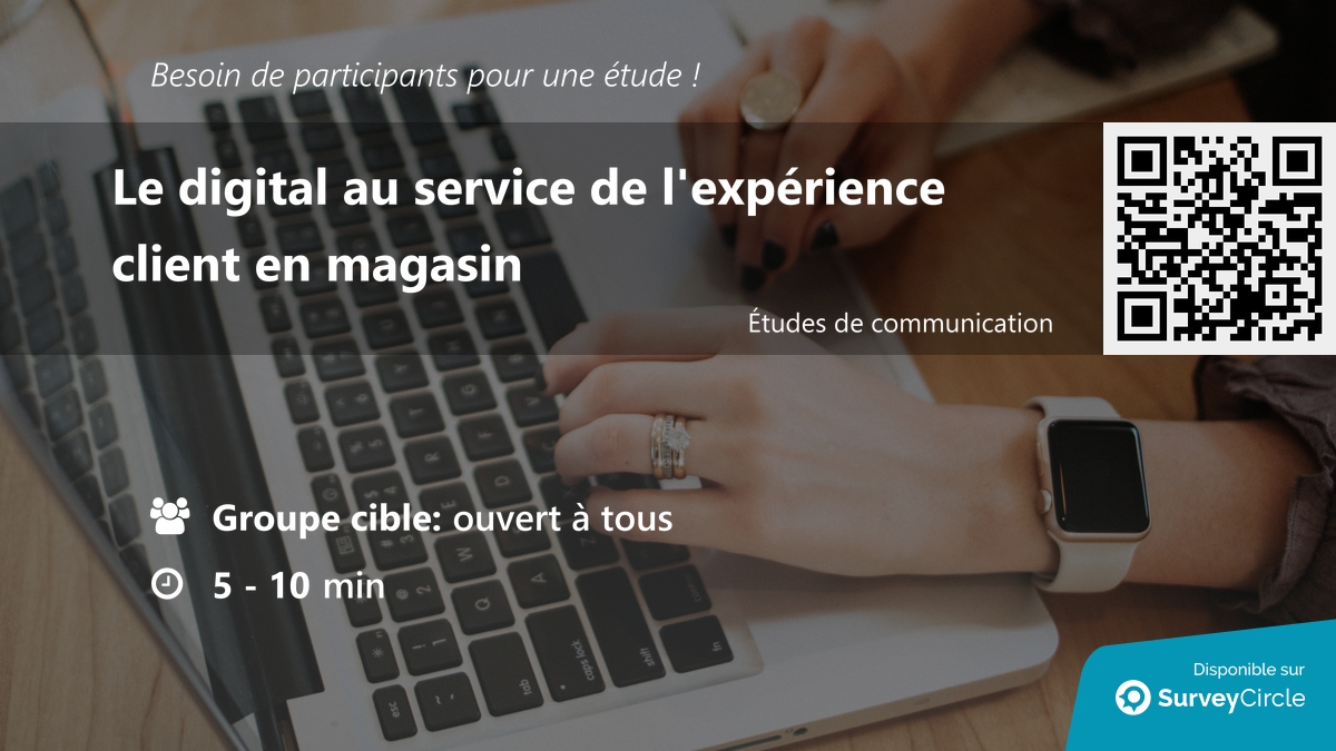 daily_research's tweet photo. Recherche de participants pour une étude !

Sujet : "Le digital au service de l'expérience client en magasin" https://t.co/TZYPMoj7kg via @SurveyCircle

#digitalinstore #omnicanalité #ExpérienceClient #retail #PointDeVente #enquête #surveycircle https://t.co/Uz8a2tCQhd