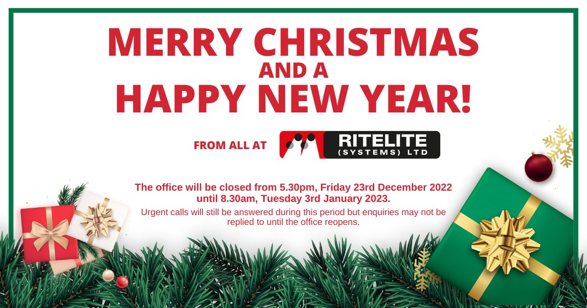 We would like to thank all our customers for their business and support this year and wish you all a very Merry Christmas and a Happy New Year.