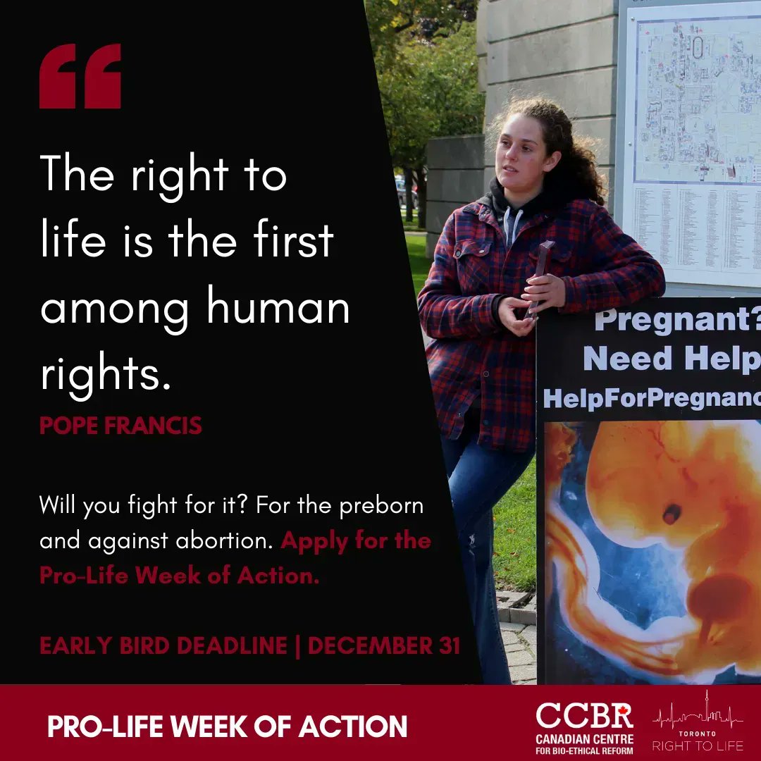 If you haven't signed up for Pro-life week of Action yet, here's a reason to do so. 
#prolifeTO #prolife #prochoice #abortion #womensright #humanrights #endthekilling #toronto #canada