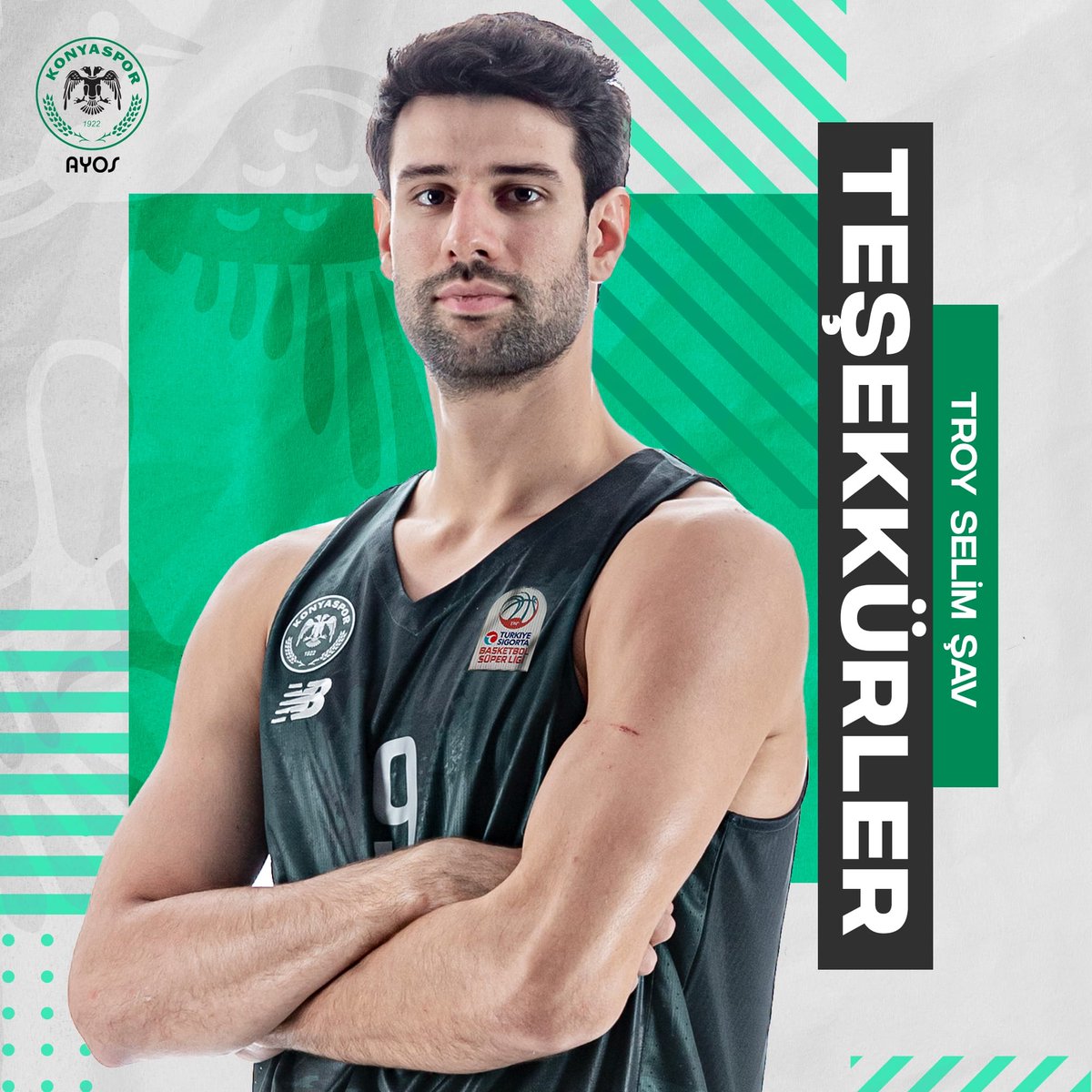 🤝 Basketbolcumuz Troy Selim Şav ile karşılıklı anlaşarak yollarımızı ayırdık.

🙏 Troy'a kulübümüze verdiği hizmetlerden dolayı teşekkür eder, kariyerinde başarılar dileriz.

💚🤍
