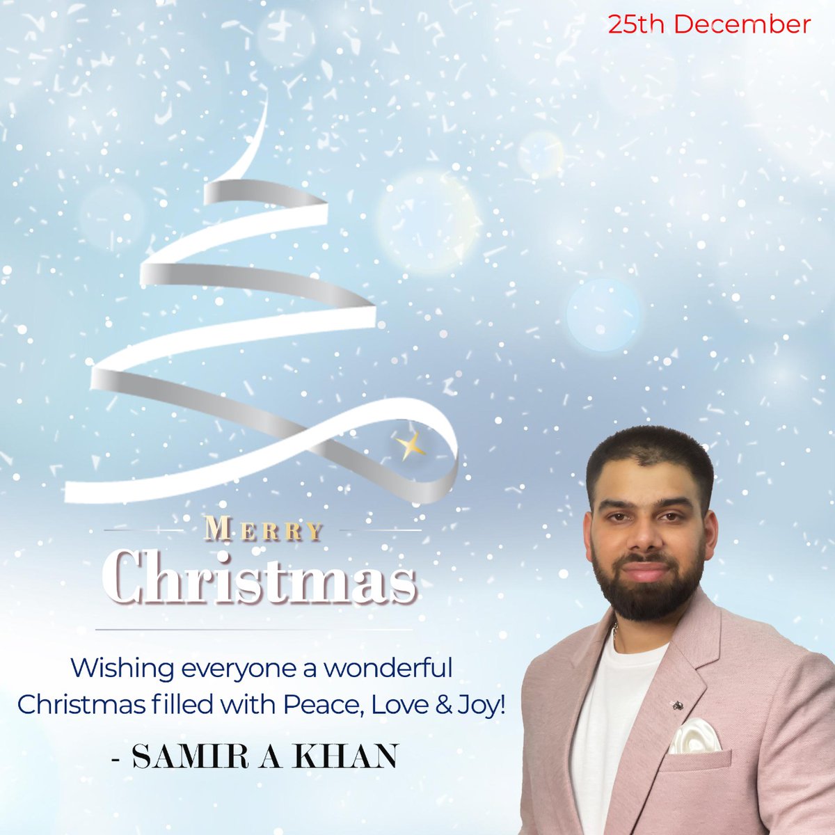 Samir1497's tweet photo. May the holiday season fill your home with joy, your heart with love, and your life with laughter. Merry Christmas!

#Christmas #merrychristmas #christmaswish #Christmasgreetings https://t.co/l247tiky1L