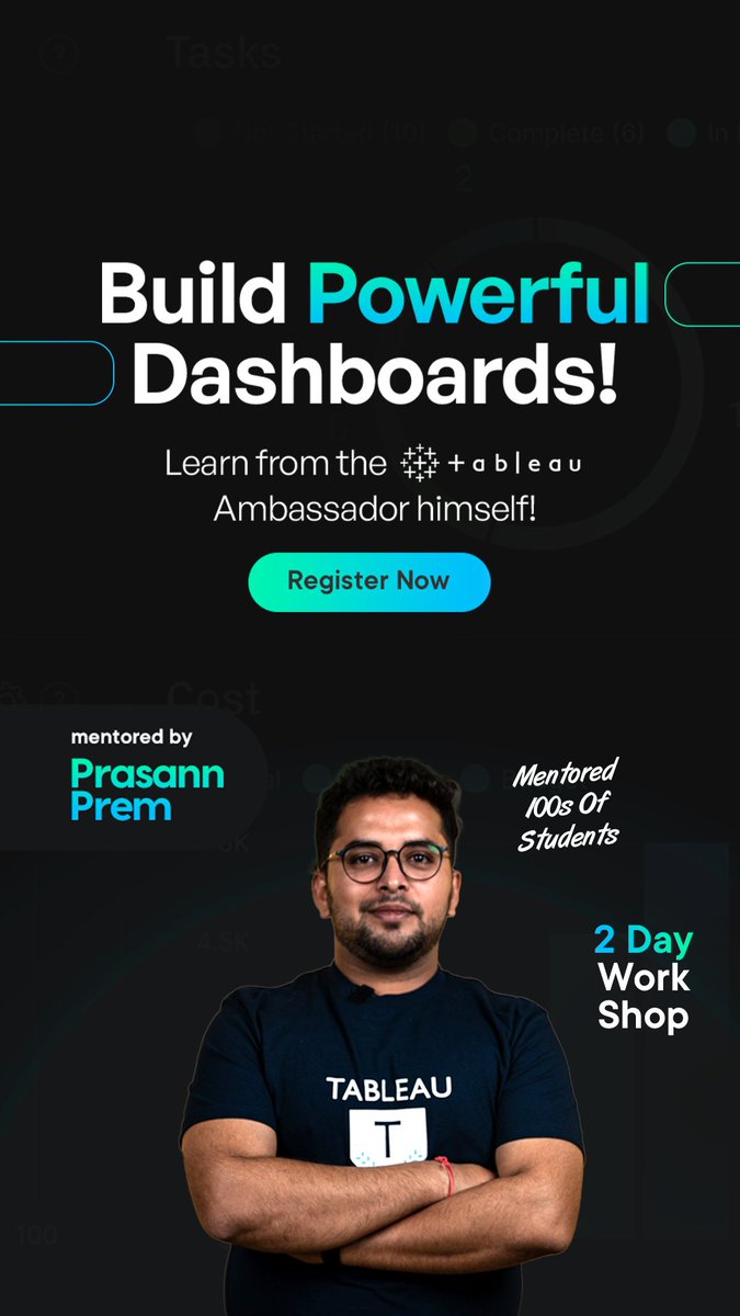 🚨 Big announcement🚀

I am excited to share with you - I am launching a <a href="/tableau/">Tableau</a> workshop to make our #datafam known to more data aspirants out there!

It was first a dream but now it's a reality - and I am glad to grow with all of you.

Tagging a few but I love you all ❤️