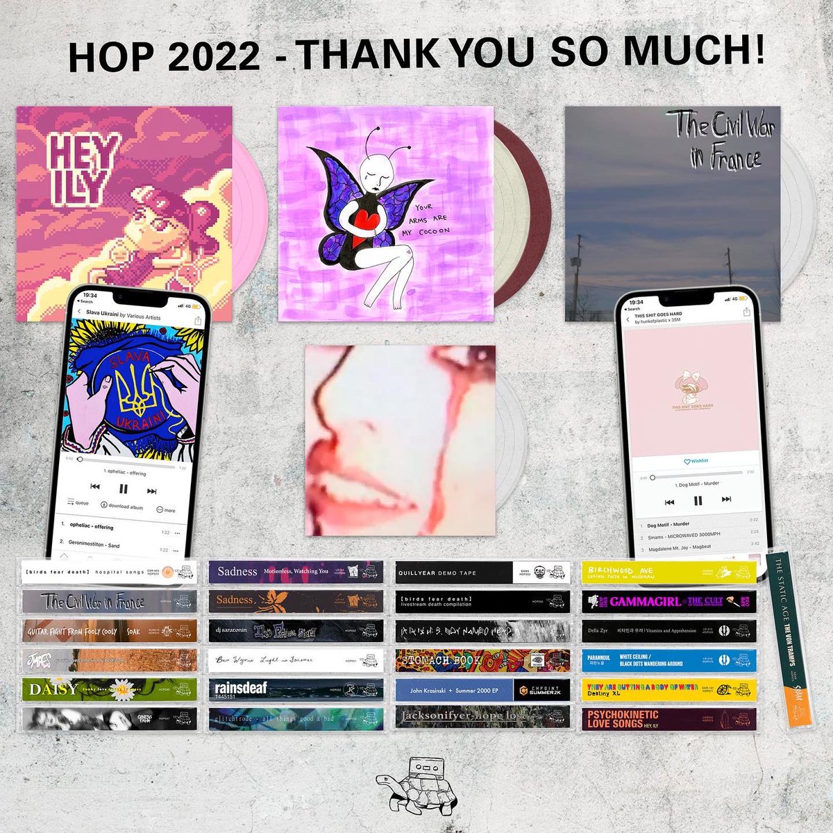 hoprecordss's tweet photo. 2022 has been wild for us!
Thanks so much to everyone who’s supported us this year, hope you can stick around - 2023’s going to be insane ❤️🐢 https://t.co/yNmtjXzvCf