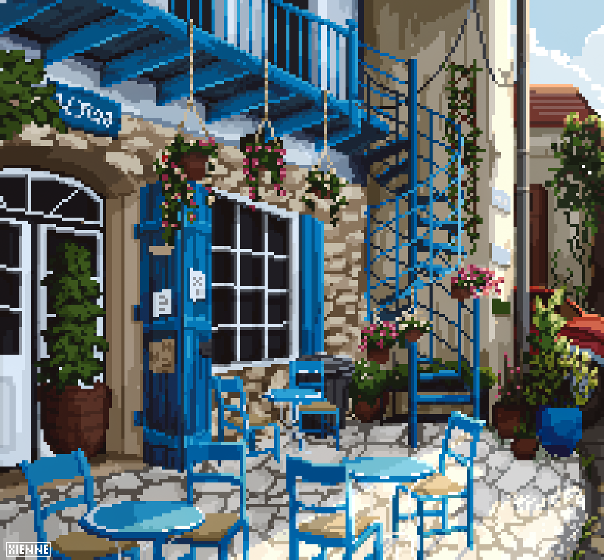 _xienne's tweet image. architecture and nature 
#pixelart