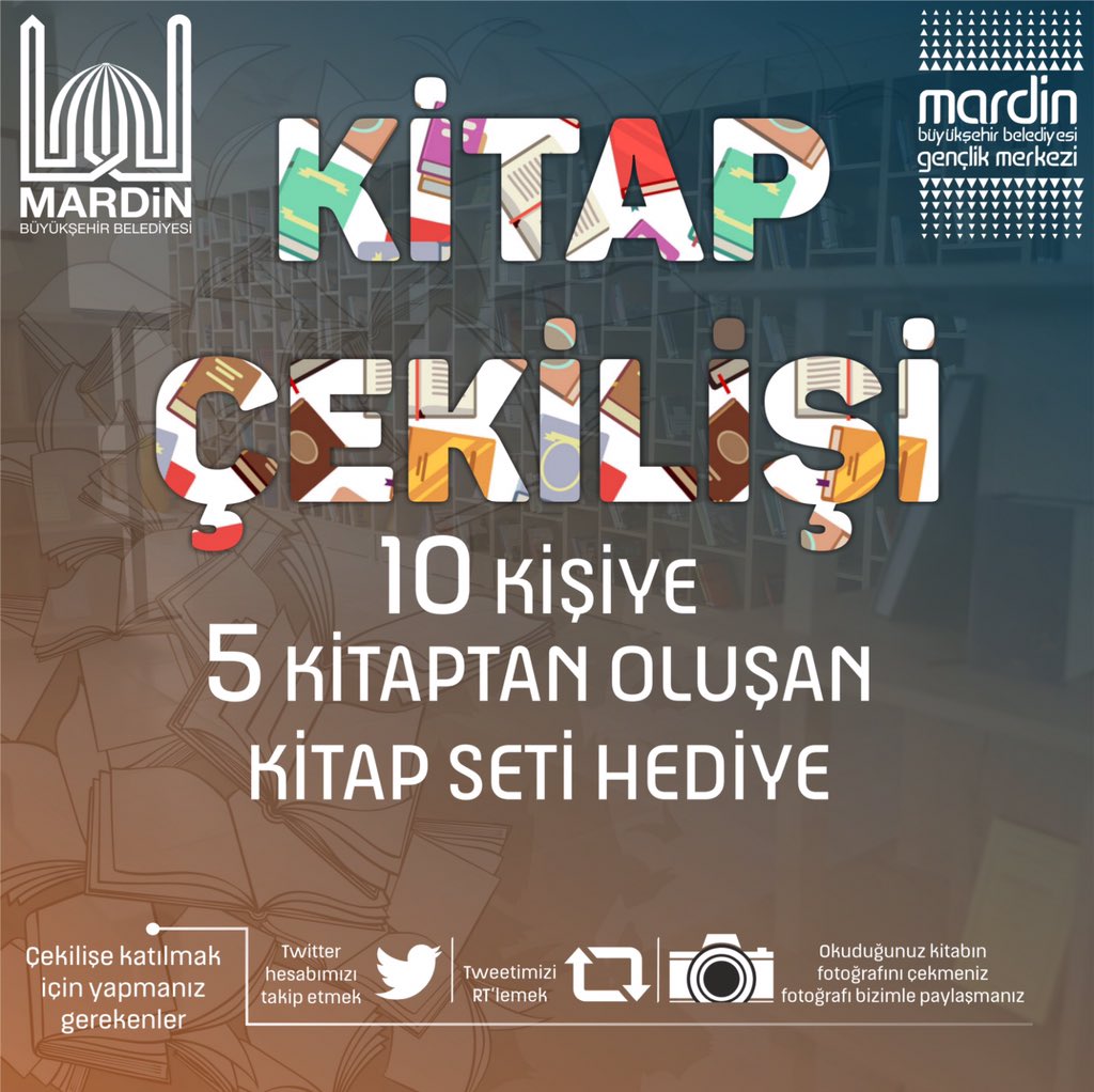 #Yeniyıl hediyeniz bizden
10 kişiye 5 kitaptan oluşan kitap seti hediye ediyoruz

Çekilişe katılmak için yapmanız gerekenler👇🏽

Twitter hesabımızı takip etmek
Tweetimizi RT’lemek 
Okuduğunuz kitabın fotoğrafını çekip yorum olarak bizimle paylaşmak

<a href="/mahmutdemirttas/">Mahmut Demirtaş</a>
<a href="/Suzenmurat81/">Murat Süzen</a>