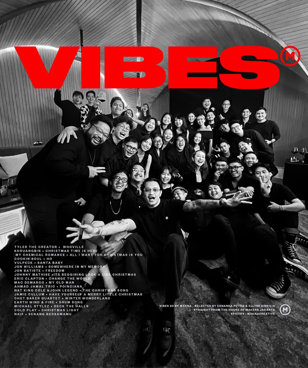 Vibes 32 is up! a curated holiday songs by <a href="/ernandaputra/">Ernanda Putra</a> &amp; <a href="/esinsilia/">ellyse sinsilia</a>, straight from the House of Makers, Kemang. Link in Bio! Merry Christmas &amp; Happy New Year 2023 from Makna Family! 🎅🏼 🎄 🎁