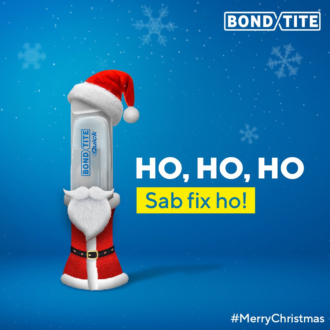 AstralAdhesives's tweet photo. This Santa will fix everything without any clause.
Merry Fixmas!
#Astral #AstralAdhesives #BondTite #BondtiteQuick #JodeQuickAndTight #JodeQuickJodeTight #InstantAdhesive #Christmas #MerryChristmas https://t.co/DxakwzbRPe