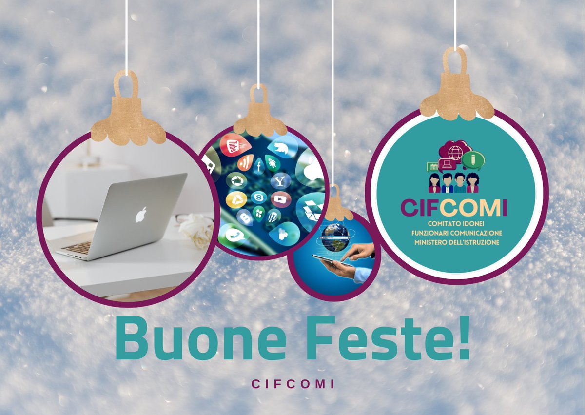 cifcomi's tweet photo. Auguri di Buone Feste! @G_Valditara @MIsocialTW @MiC_Italia @FunzPub @InnovazioneGov @cgilnazionale @CislNazionale @uilpanazionale @GiorgiaMeloni @RaffaeleFitto @g_sangiuliano https://t.co/stEmkdJKId