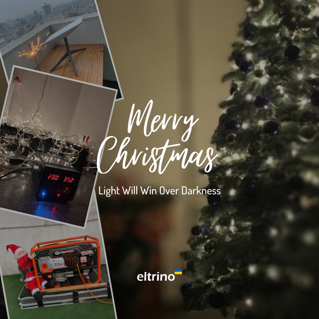 Christmas always reminds us of real values. We wish you stay safe and healthy and enjoy these holidays in the surround of people that you love and value the most. We keep working. And we strongly believe that the light will win. #Ukrainewillwin #supportUkraine #eltrino #christmas