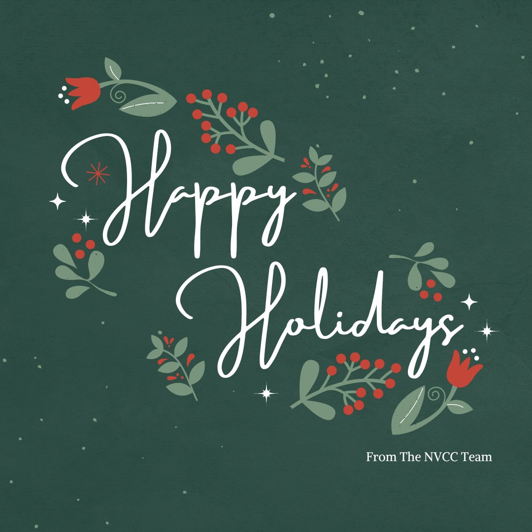 Happy holidays from the curriculum office! We hope you have a wonderful and restful break. Looking forward to a new year of learning and growth together. #holidays #curriculum #NVCC