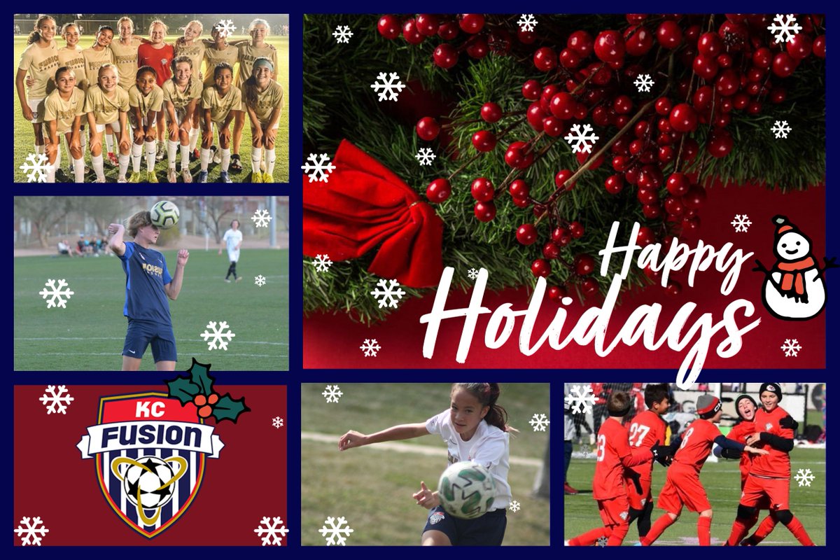 kcfusionsc's tweet photo. Everyone at KC Fusion wants to wish you and your family a Happy Holidays! Our office will be closed from December 23rd to January 2nd but we can’t wait to see everyone again in 2023! # FusionFamily #happyholidays #springhereyet https://t.co/l525wVUk86