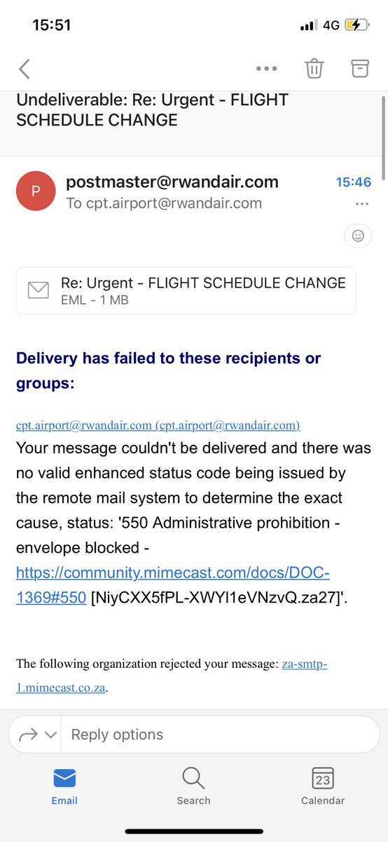robertamaio90's tweet photo. @FlyRwandAir How can I be assisted if all the emails bounce back because the inbox of recipients is full? https://t.co/SqLPTRiRhB