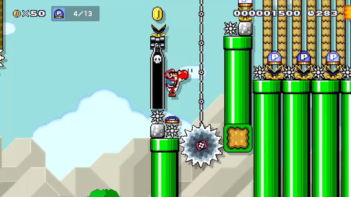 Dahweirdacus's tweet photo. Making some nice progress in my #TeamPipe Super World (3/40).
These screenshots are a sneak peak of World 1-3!
A lot is going on in this level!
World 1's optional Ghost House "Pipe Academy" has already been uploaded for your enjoyment.
FTR-RWS-QMF
#SuperMarioMaker2 #TP #PSwitch https://t.co/dgaCyV1xsY