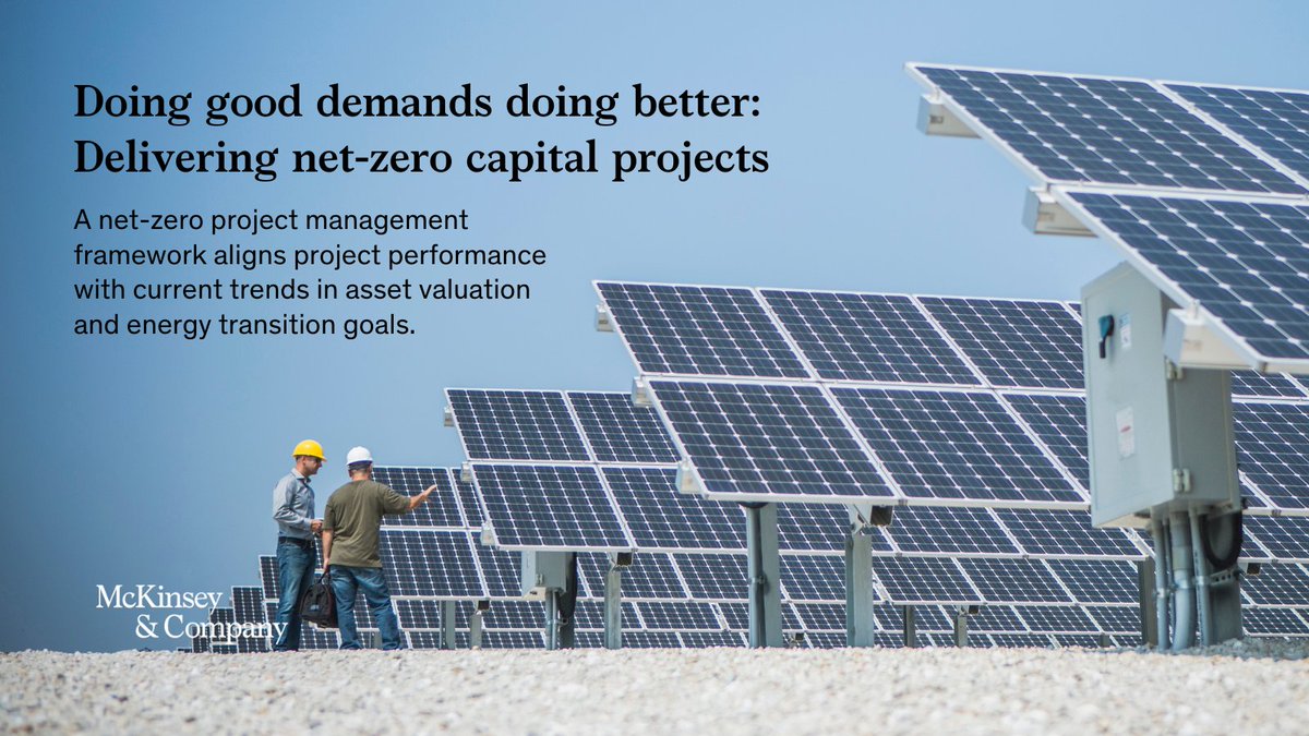 Today, creating asset value in capital projects requires meeting net-zero objectives. 

Explore how infrastructure leaders can reduce emission sources in a new net-zero project management framework: mck.co/3gVS9F7 #GIIVoices