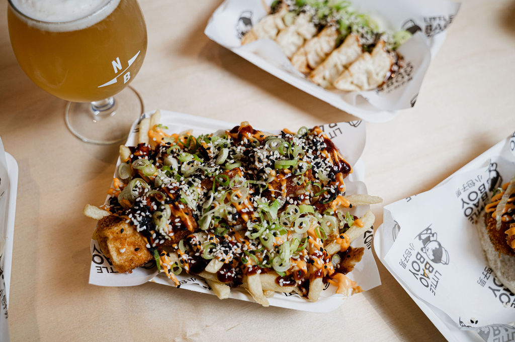 Shall we talk about food? @LittleBaoBoy are heading to Manchester with us bringing their fluffy cloudlike bao buns, cripsy gyoza and life changing loaded fries. Eat in or take back to the office! Opening 3rd Jan!