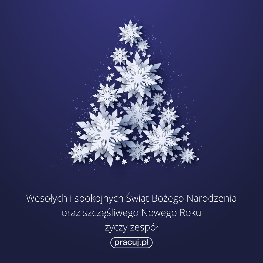 Z okazji zbliżających się Świąt oraz Nowego Roku, życzymy wszystkim dużo zdrowia, spokoju oraz odpoczynku! 💙 Wesołych Świąt! 🎄

#pracujpl