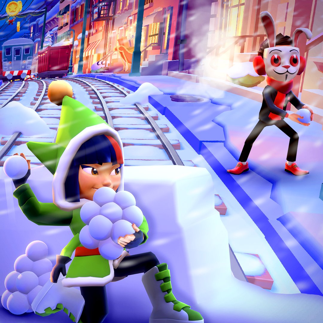 Subway Surfers X-mas Elf Jake vs Elf Tricky vs Elf Yutani Gameplay