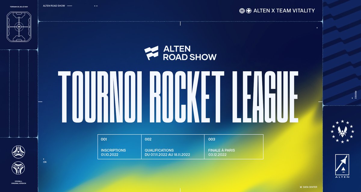 ©2022 BrandForge x <a href="/TeamVitality/">Team Vitality 🐝</a>  x <a href="/Alten_france/">ALTEN</a> 
 
We are very proud to have been responsible for the artistic direction of this insane project! Alten Road Show is 750 competitors for a Rocket League Tournament.🏆 

Project: behance.net/gallery/159518…

#branding #esport