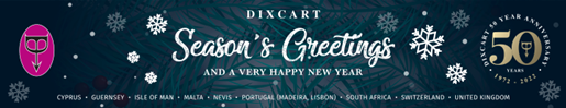 Season's Greetings &amp; a Happy New Year from all of us at Dixcart. We wish you a very festive few weeks &amp; good health for 2023.

#privatewealth #privateclient #corporateadvice #corporateadvisory #businesssupport #businessplanning #international #globalmobility #funds