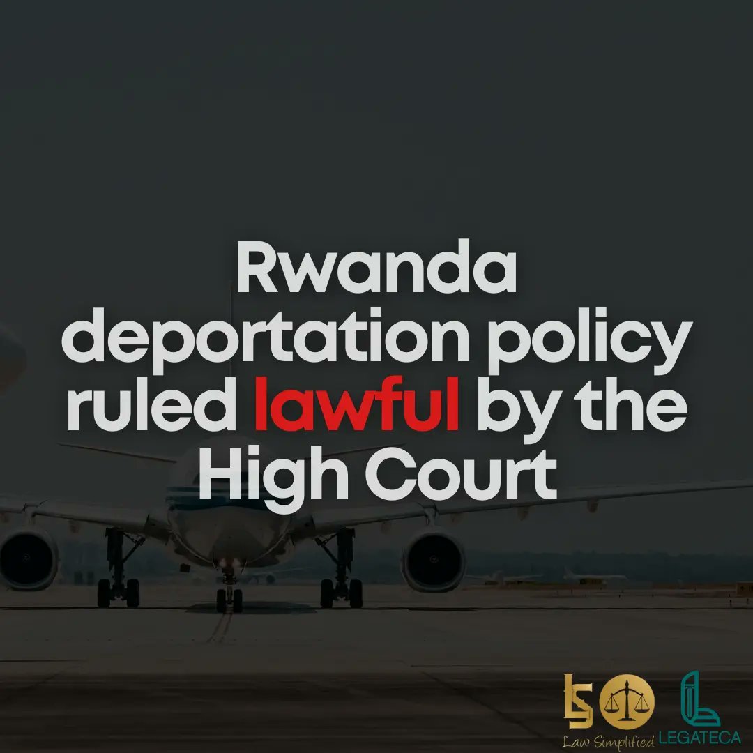 LawSimplifiedUK's tweet photo. 1/2:The High Court found the Rwanda deportation policy to be lawful and compliant with the obligations under 1951 Refugee Convention and the Human Rights Act 1998. A  hearing will take place on 16th January where the court will consider any applications for permission to appeal. https://t.co/Mml1gRWOn7