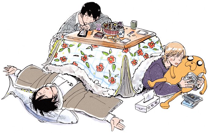 「black hair under kotatsu」 illustration images(Latest)