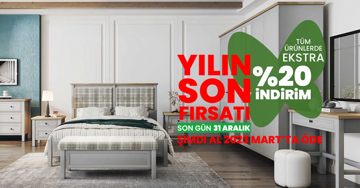 Kelebek'te Yılın Son Fırsatı! ✨
Tüm ürünlerde ekstra %20 indirim fırsatı mağazalarımızda ve kelebek.com'da sizleri bekliyor.
Üstelik şimdi al 2023 Mart'ta ödemeye başla!

📌Son gün 31 Aralık!

#kampanya #indirim #kelebekmobilya