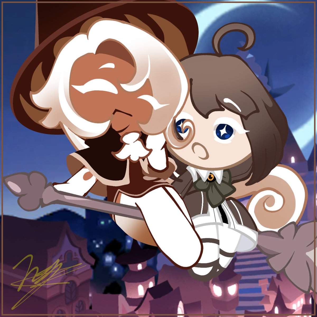 Hozeykun's tweet photo. Day 3: Floor of Literature
2 best girls having a good time
Latte Cookie and Hod (I want to draw them hanging out cause they look like they can be good friends)
#cookierunkingdom #cookierun #lattecookie #lobotomy_corporation #LibraryofRuin #project_moon https://t.co/rtYAo5xbUM