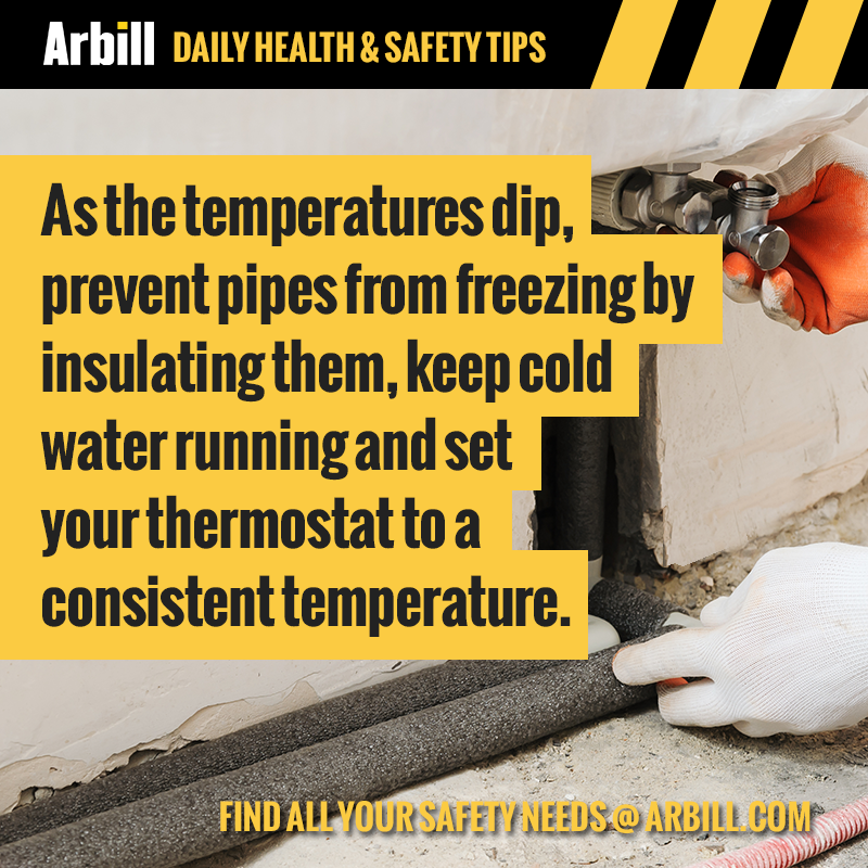Arbill on Twitter "Safety Tip As the temperatures dip, prevent pipes from freezing by