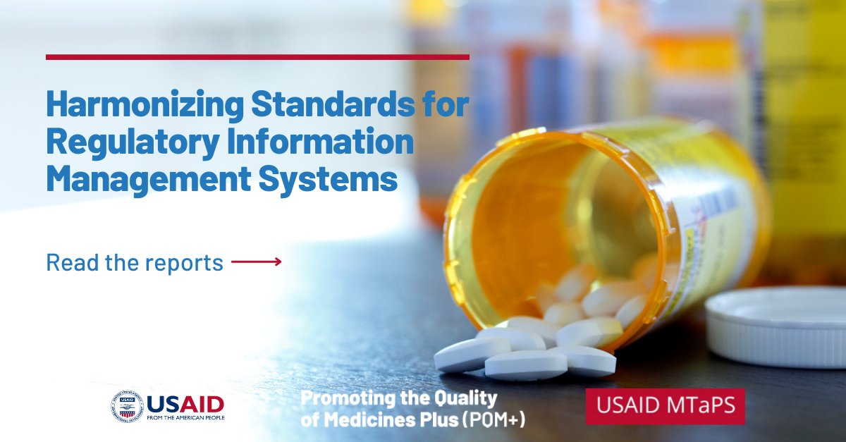 Regulatory information management systems (RIMS) help ensure patients receive quality medical products. But in some countries, RIMS are inoperable or poorly managed. Learn about the 32 RIMS standards identified by @USAIDGH's PQM+ & @MTaPS_Program ow.ly/zTnQ50LQZ5v