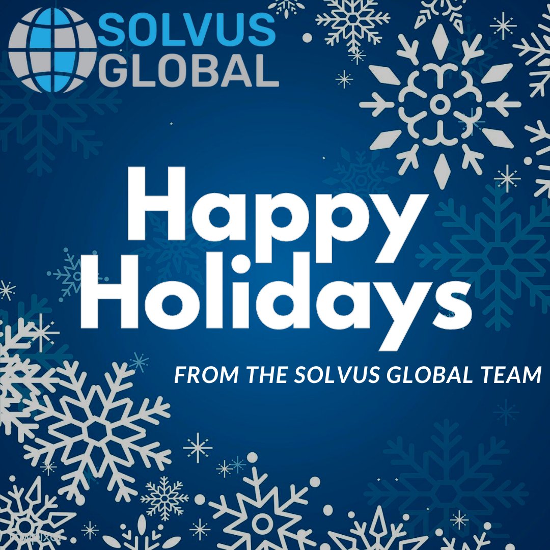 We wish you a very Happy Holiday season and a prosperous New Year from everyone at Solvus Global. 
#materialsengineering #technologysolutions
solvusglobal.com